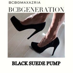 BCBGMAXAZRIA/BCBGENERATION black suede pumps size US 10B - European 40